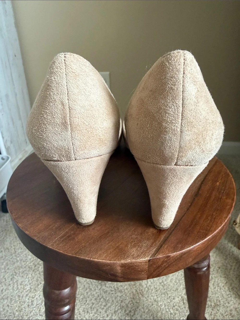 Franco Sarto Blush Suede Pointed-Toe Pumps